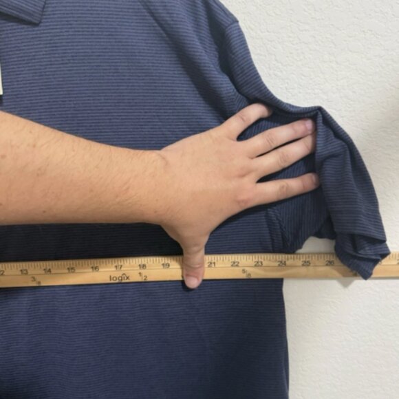 Peter Millar Crown Sport Men’s Polo Shirt NWT Short Sleeve Navy Striped Size XL - Picture 11 of 12